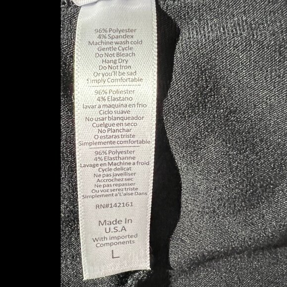 LuLaRoe Black Tunic Tee – Size L - Picture 5 of 5